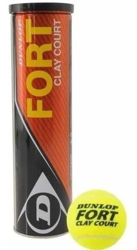 Tubo De Pelotas X4 Dunlop Fort Clay All Court En Raqueton