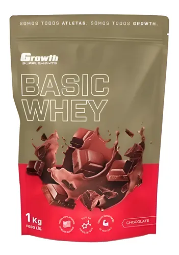 Whey Protein Growth Basic Whey (1kg) - Growth Supplements Sabor C...