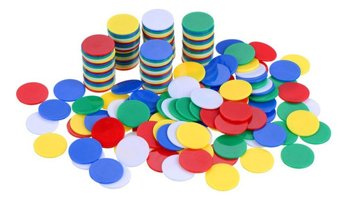 200pcs Small Disc Bingo Chip Learning Counters