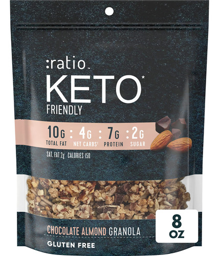 :ratio Granola De Almendras De Chocolate Y Cetogenica, 8 Onz