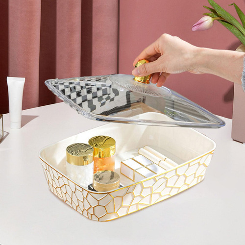 Servir Bandeja Con Tapa Portátil De 36.8cmx24.3cmx16.1cm
