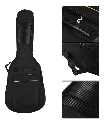 Yue Funda For Guitarra 41: Buey Grueso, Acolchada Y Con