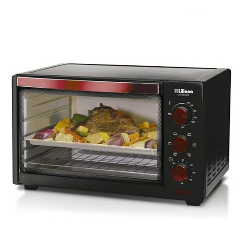 Horno de mesa eléctrico Liliana Chefcook AO946 46L negro/rojo 220V