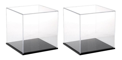 2x Estuche Claro Exhibición Display Case Display Box Para