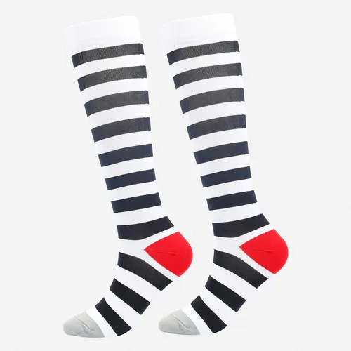 6 Pares De Rayas Presión Running Calcetines, T