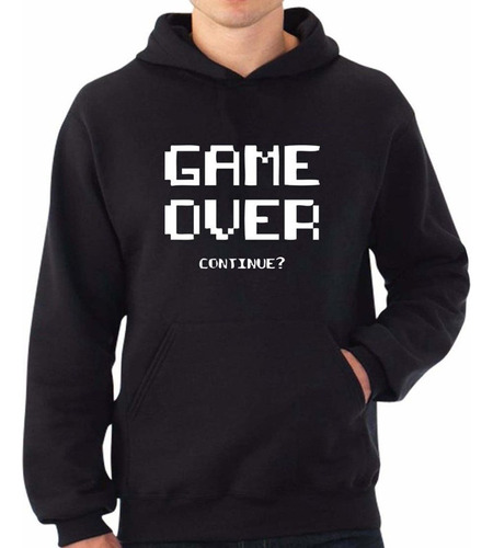 Buzo Canguro Game Over Hoodie Calidad Premium