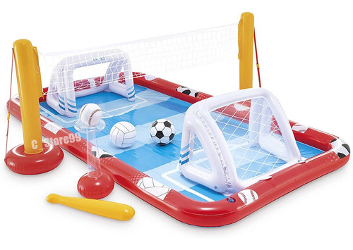 Piscina Inflable Cancha Multijuegos Intex 57147 Futbol,voley