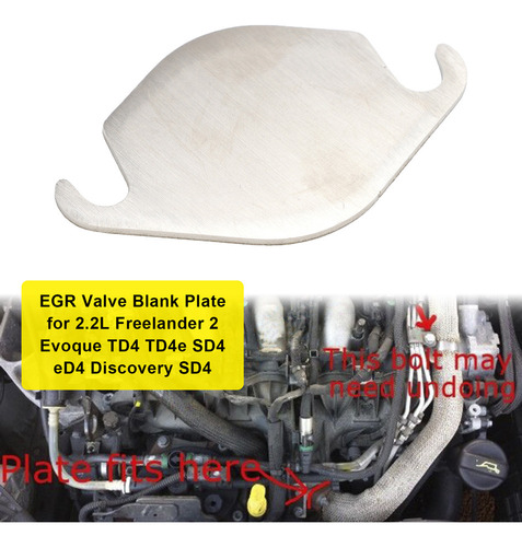 Placa Ciega Egr Para Freelander 2 Evoque Td4 Td4e De 2,2 Lit
