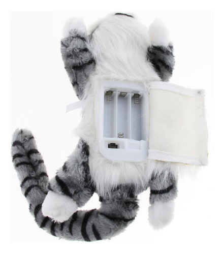 2 Eléctrico Peluche De Gato Del Balanceo Juguete De Gris