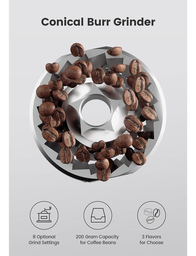 Cafetera Programable De 10 Tazas Molinillo De Rebabas I...