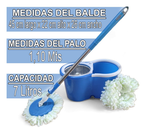 Balde Mopa Centrifugo Lampazo Escurridor Trapeador