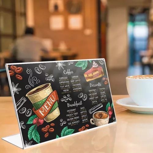 Display De Mesa De Acrilico Folha A3 L Horizontal 15 Uni