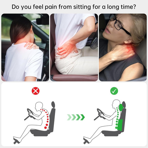 Car Headrest And Lumbar Support Pillow Set,1 Piece, Neck ...