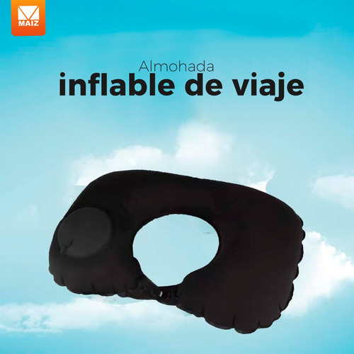 Almohada Cuello Inflable Cojin Cervical Viaje Relajante