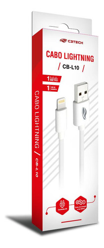 Cabo Usb Para iPhone 1metro 2ampers Cb-l10wh C3tech