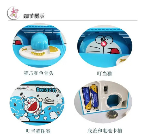 Alcancia Para Niños Doraemon Roba Monedas