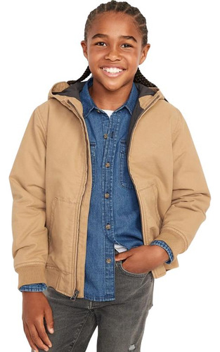 Chaqueta Niño Old Navy Utility Bomber Café