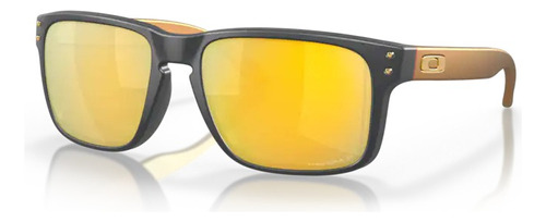 Óculos De Sol - Oakley - Holbrook - Oo9102 W4 55 Cor da armação Carbono Cor da haste Vermelho/Ouro Cor da lente 24k Desenho Quadrado