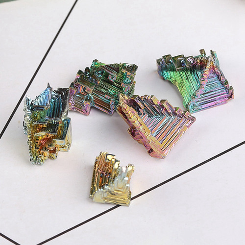 Piedra De Cristal De Bismuto Nature Rainbow, Espécimen Media