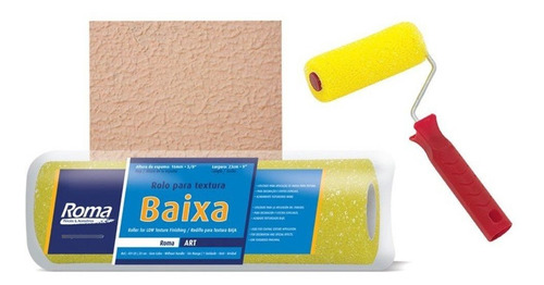 Rolo De Espuma Para Textura Baixa 15cm Com Cabo Roma