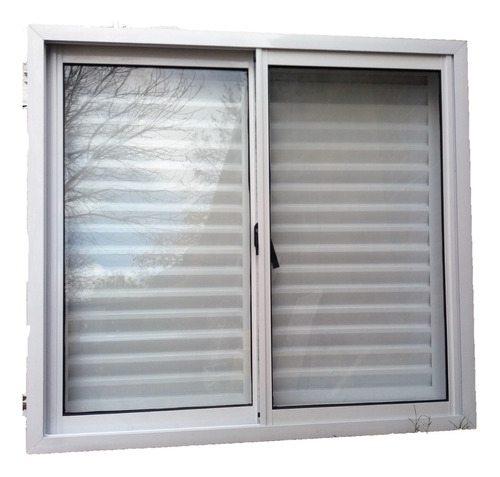 Ventana De Aluminio 100x90 Con Postigon Reforzado