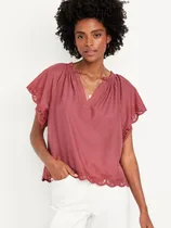 Comprar Top Cuello En V Manga Corta Old Navy Para Mujer