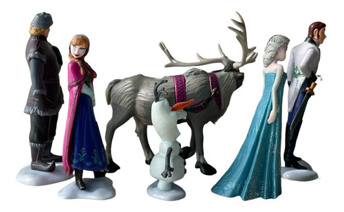 Figuras Coleccionables Frozen Elsa Anna Olaf Kristof Hans (Usado)
