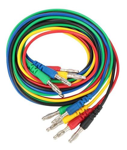 Cleqee P1043 - Cable De Conexión Tipo Banana (4 Mm, Macho A