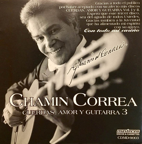 Cd  Chamin Correa Cuerdas Amor Y Guitarra 3