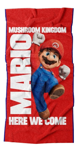 Toalla Premium Mario Mushroom Color Rojo