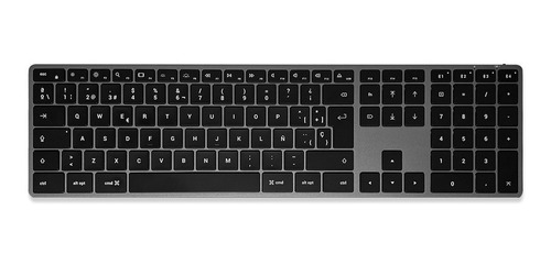 Imagen 1 de 8 de Teclado bluetooth Satechi Slim X3 Bluetooth Backlit Keyboard QWERTY español España color space gray