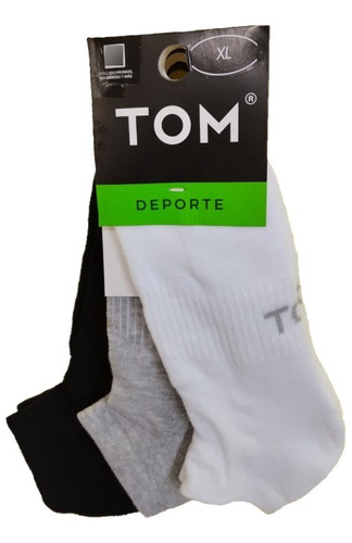 Medias Soquete Pack X3 Deportiva Algodón  Tom 6006