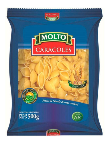 Fideos Caracoles Molto X 500 Gr