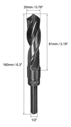 Broca De Vástago Reducido De Acero 20 Mm Con Vástago Recto