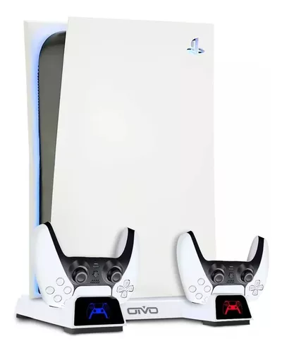 Suporte vertical para Playstation 5 com estação de carregamento por  ventilador de resfriamento para PS5 Digital Edition/Console Ultra HD, com