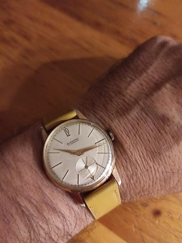 Reloj Superba 17 Jewels ( As1130 - 36mm ) Swiss Coleccion Mostaza Oro Tiza/beige (Usado)