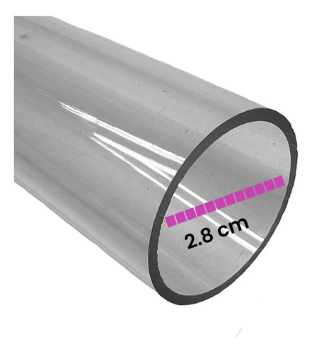 Tubo De Acrílico 1 3/8 PuLG.34.92 Mm Diámetro Act-138