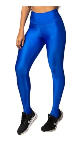 Calça Legging Feminina Fitness Listras 3D Azul