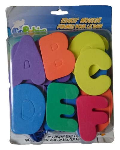 Abecedario En Foami Colores Varios Go Babies 8 X 5 Cm Aprox