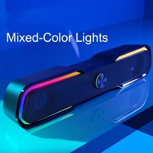 Imagen 2 de 2 de Parlante Hp Para Pc Gamer Y Oficina Dhe-6002 Con Luces Led