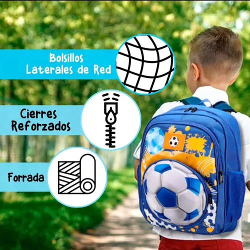 Mochila de pelota de fútbol para niños y niñas, mochila deportiva de pelota  de fútbol para niños pequeños, mochila escolar para niños preescolares