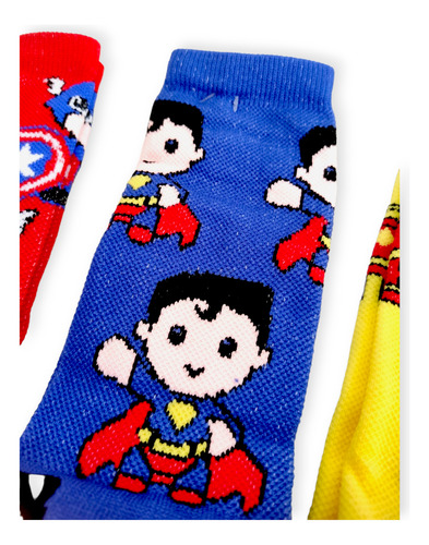Calcetas Superman, Iron Man, Capitán América