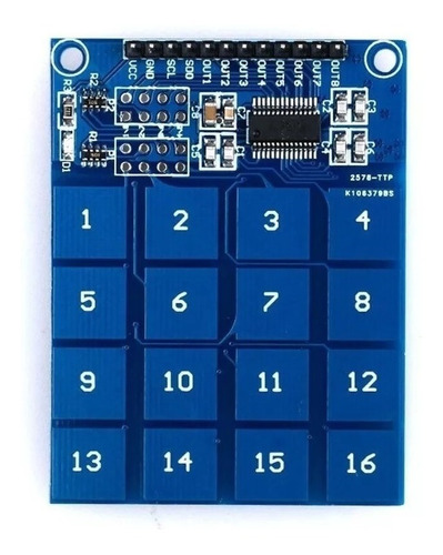 Teclado Touch Capacitivo Ttp229  4×4 Modulo Tactil Arduino