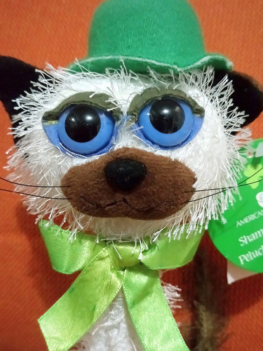 Gato Gatito Peluche Twisted Whiskers Shamrocks Plush 23 Cm.