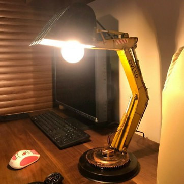 Lámpara Led Retro Industrial De Mesa Excavadora Tipo E, Con