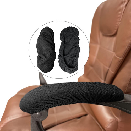 Fundas Lavables Para Reposabrazos De Silla De Oficina (negro