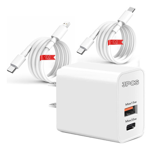 Cargador Tipo C De Rápida 35w Compatible Para Android Ios