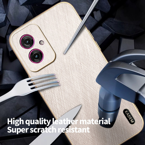 Funda Protectora Para Xiaomi Poco F5 5g/f5 Pro, Marco Galvanizado, De Lujo, Resistente A Los Arañazos, Piel De Seda