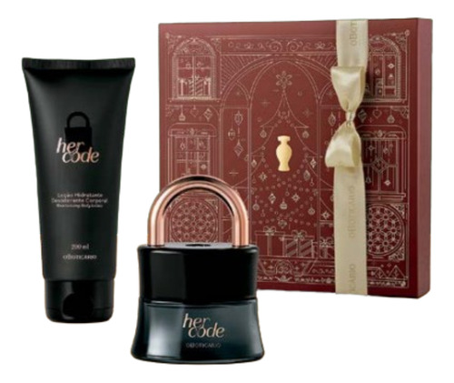 Presente Her Code Eau De Parfum 50ml Loção Corporal Perfumado Oboticario 200ml Presente Volume Da Unidade 50 Ml