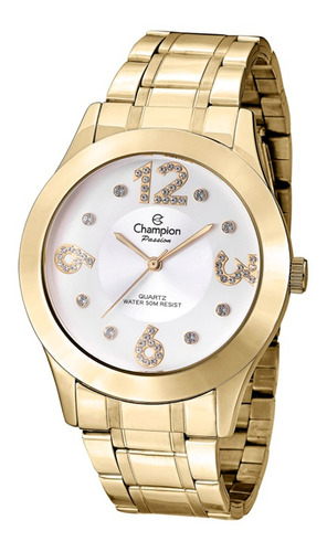 Relógio Champion Feminino Analógico Dourado Cn29178h